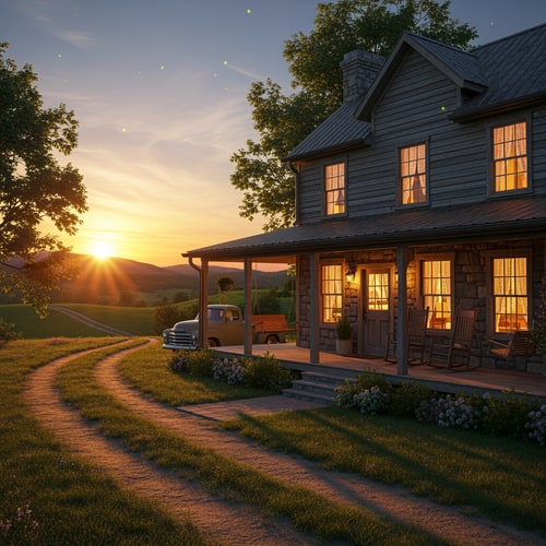 AI Design for picture of a country family home