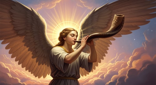 AI Design for מלאך תוקע בשופר