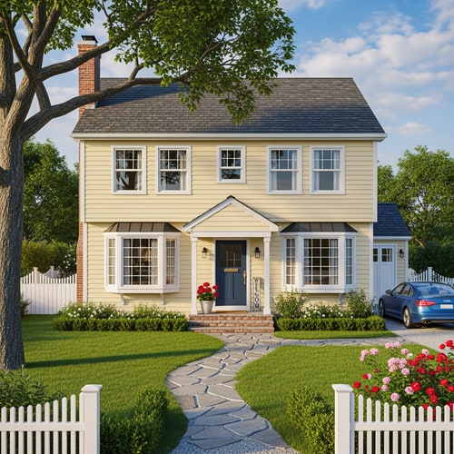 AI Design for picture of a nice family home