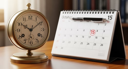 AI Design for תמונה של שעון ולוח שנה