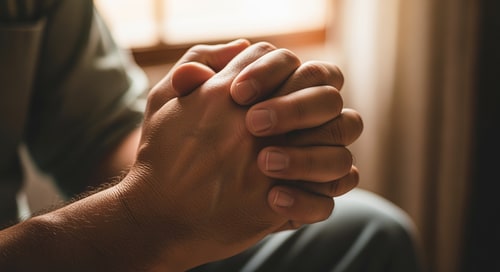 AI Design for make picture of praying hands