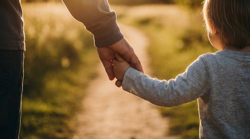 AI Design for make closure to their holding hands,