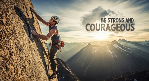 AI Design for make picture for - be strong and courageous