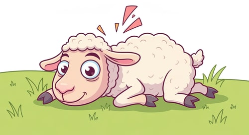 AI Design for make a cartoon of a  passover lamb slain