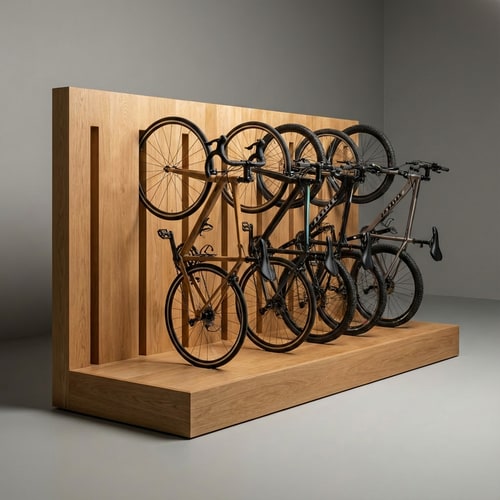 AI Design for Rotate the image so that the bicycles are not standing but lying down