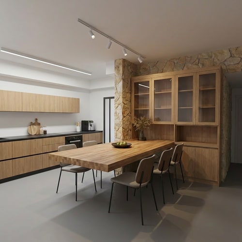 AI Design for הבנתי! הנה דוגמת פרומט באנגלית שתוכל להשתמש בו ל‑AI ליצירת התמונה:
---
**Prompt:**
"Rotate the cabinet in the image 90 degrees so that it is positioned against the opposite stone wall, keeping the lighting, shadows, and perspective consistent with the original scene. Ensure the cabinet looks natural in its new orientation and integrates seamlessly with the environment."