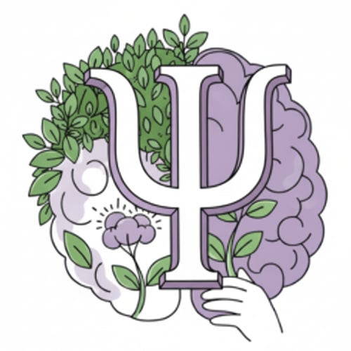 AI Design for The Psi (Ψ) symbol must be much larger, since it is the element that should divide the brain according to the shape of the Psi itself. The symbol should take on the colors of the brain region it is dividing and should appear in 3D, blending naturally with the overall design while preserving the original aesthetic.