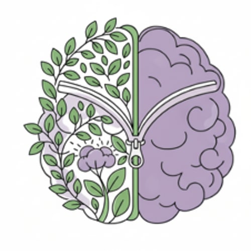 AI Design for Remove the hand, remove the separation lines in the brain, remove the green thin tube in the center, and remove the tubes on both sides that divide the brain into four parts.