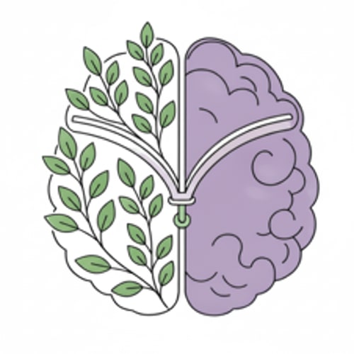 AI Design for Remove the hand and the symbols that divide the brain into four parts.