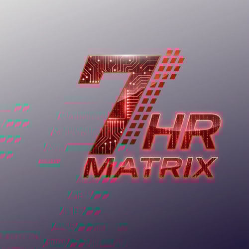 AI Design for my logo name is 7 hr matrix , make the digner 7