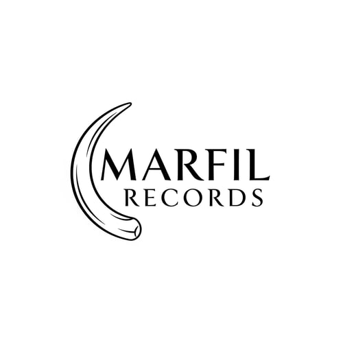 AI Design for please, could you create a logo black and white for a brand called: "Marfil Records" whitout anything connected in music