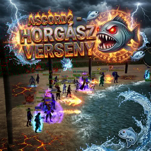AI Design for Szerkeszd meg brutálisan. Írd oda Ascord2- Horgász verseny. Epic betu tpiussal, hal emoyival stb stb effektel