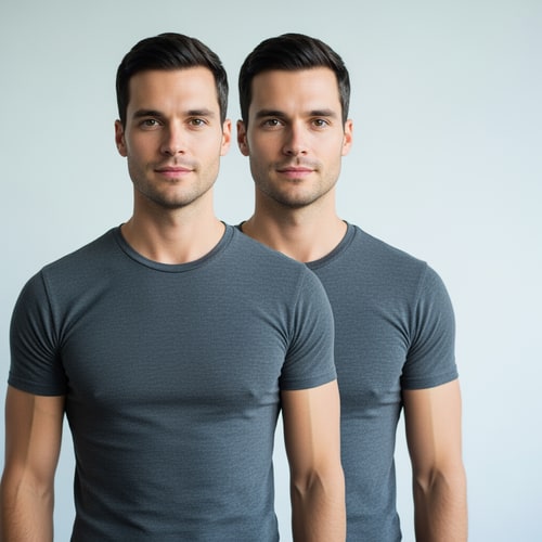 AI Design for no, me refiero a que parezca mas flaco pero con pecho y la misma pose y cara