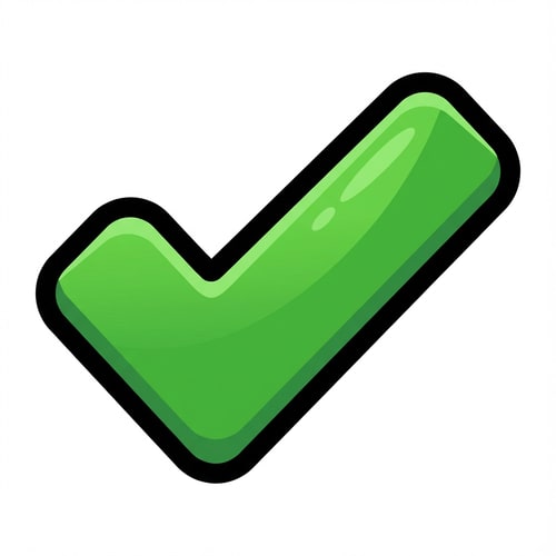 AI Design for create a green checkmark icon
The attached image represents the overall artistic style and aesthetic. Use it as a reference for visual consistency and design language. Do not replicate these images directly, but capture the general artistic direction and style.
General color scheme includes: #c82828, #f03c50, #505050, #dcdcdc, #8c143c
And follow these custom instructions: Create icons with a bold, modern cartoon-vector aesthetic. Use thick, clean outlines (preferably dark or black) to define shapes and provide strong contrast against vibrant fills. Maintain smooth, rounded corners and soft geometric forms—favor simplified silhouettes over intricate details.
Use a vivid, saturated color palette with high contrast between foreground and background elements. Incorporate subtle gradients and light reflections to add depth without overwhelming clarity.