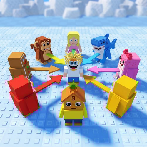 AI Design for A detailed reproduction of the source image's primary subject matter, now featuring the designated character references replacing all original penguins exactly 1:1 — The composition and framing are retained exactly as depicted in the source material, The precise original color palette and tonal range are mandatory, The identical lighting conditions and overall mood from the source image are required, The style and medium must perfectly replicate the source image quality, Ensure all penguins are replaced by the provided characters 1:1; DO NOT change the environment, composition, color, or style whatsoever, The background setting and environment must be retained from the source image. ENSURE THERE ARE NO PENGUIN LOOKING MODELS IN THE AFTER IMAGE THEY MUST ALL BE CONVERTED TO THE NEW CHARACTERS.