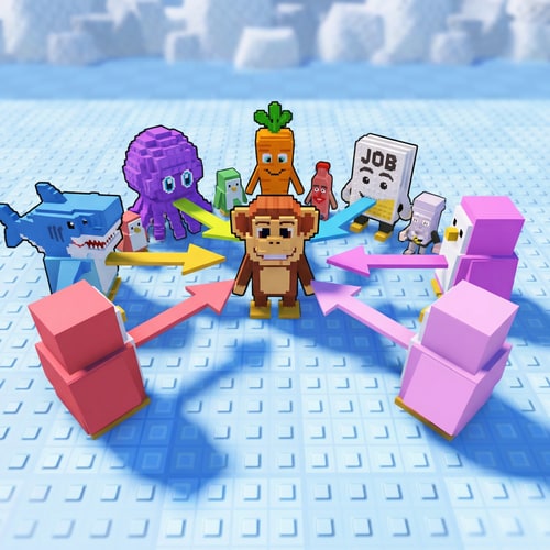 AI Design for A detailed reproduction of the source image's primary subject matter, now featuring the designated character references replacing all original penguins exactly 1:1 — The composition and framing are retained exactly as depicted in the source material, The precise original color palette and tonal range are mandatory, The identical lighting conditions and overall mood from the source image are required, The style and medium must perfectly replicate the source image quality, Ensure all penguins are replaced by the provided characters 1:1; DO NOT change the environment, composition, color, or style whatsoever, The background setting and environment must be retained from the source image. ENSURE THERE ARE NO PENGUIN LOOKING MODELS IN THE AFTER IMAGE.