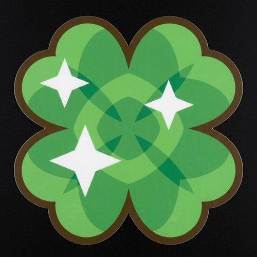 AI Design for make this clover 1.25x smaller DO NOT CHANGE ITS DESIGN WHATSOEVER JUST MAKE THE CLOVER SLIGHTLY SMALLER