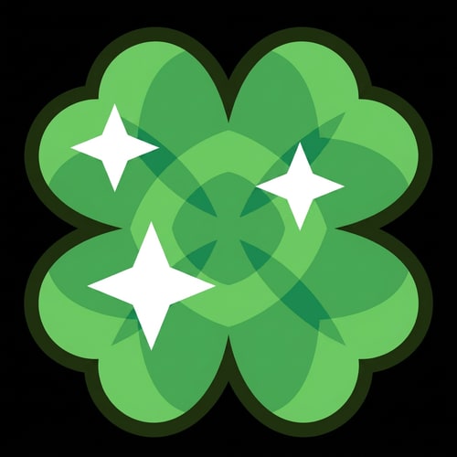 AI Design for make this clover smaller DO NOT CHANGE ITS DESIGN WHATSOEVER JUST MAKE THE CLOVER SLIGHTLY SMALLER