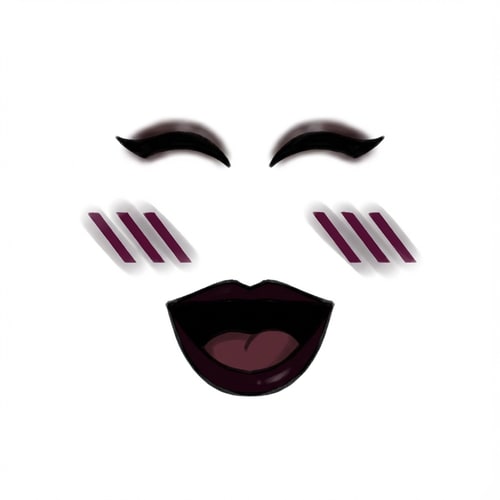 AI Design for make this face with a goth style keep the original style add coloring/shading if seen necessary do not add unnecessary features that makes it look AI