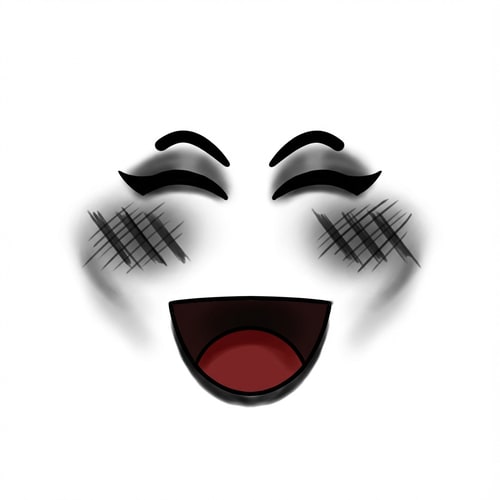 AI Design for make this face with a goth style keep the original style add coloring/shading if seen necessary