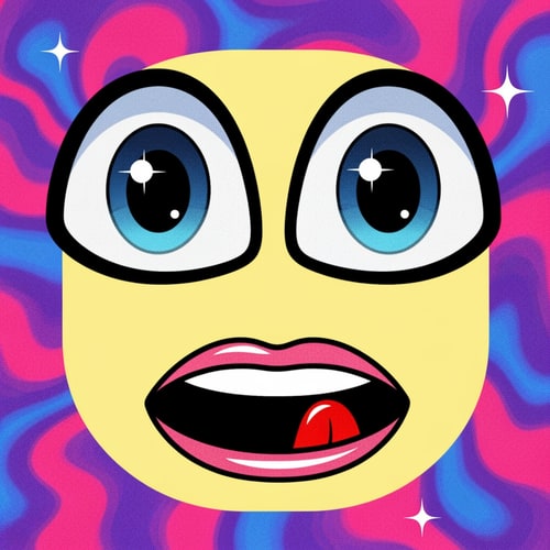 AI Design for make a roblox face with only mouth and eyes with y2k aesthetic