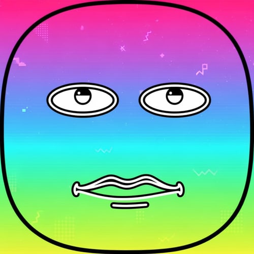 AI Design for make a roblox face with only mouth and eyes with y2k aesthetic