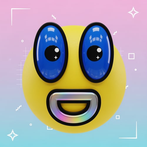 AI Design for make a roblox face with only mouth and eyes with y2k aesthetic