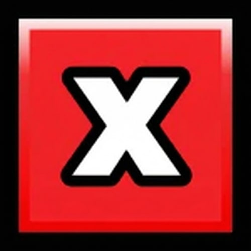 AI Design for make the black outline slightly less thick, DO NOT CHANGE ANYTHING ELSE ONLY TOUCH THE BLACK OUTLINE OUTSIDE OF THE X BUTTON, NOT ON THE INSIDE