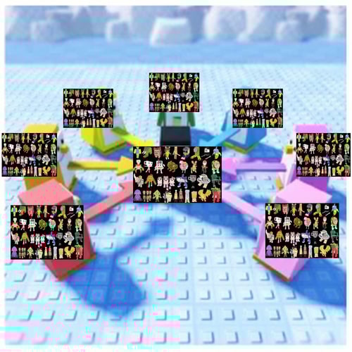 AI Design for replace ALL penguins with these characters, DO NOT CHANGE ANYTHING ELSE