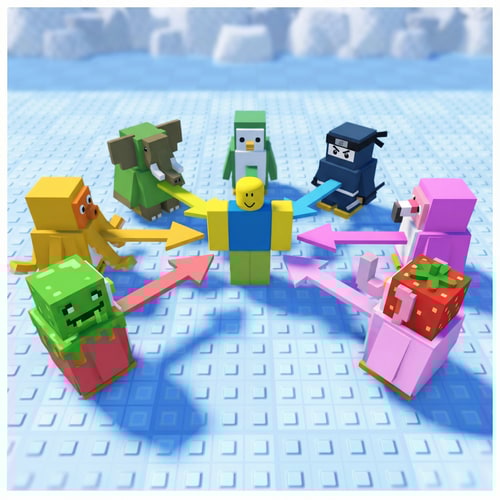 AI Design for replace ALL penguins with these characters, DO NOT CHANGE ANYTHING ELSE