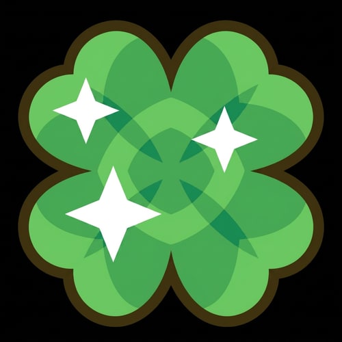 AI Design for make this clover TAKE UP LESS IMAGE SPACE DO NOT CHANGE ITS DESIGN WHATSOEVER JUST MAKE THE CLOVER SLIGHTLY SMALLER