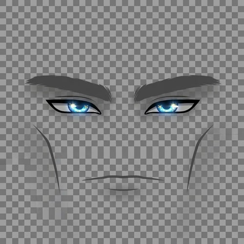 AI Design for make the background transparent do not remove the grey outlines on the facial  features and change ABSOLUTELY NOTHING ELSE