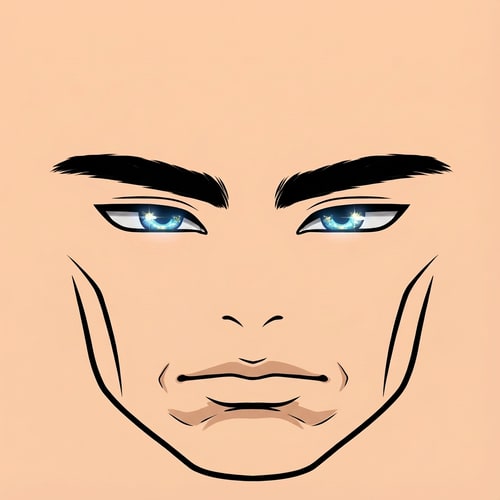 AI Design for make the face look more masculine looking and change absolutely nothing else