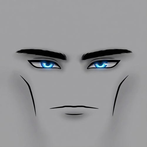 AI Design for make the eyes bright blue with hints of gold in the middle and change absolutely NOTHING ELSE