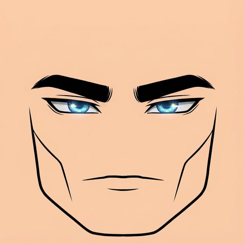 AI Design for make the face look more masculine looking and change absolutely nothing else DO NOT ADD ADDITIONAL FEATURES, SIMPLY MODIFY EXISTING FEATURES