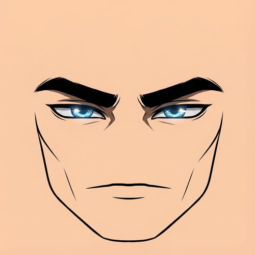 AI Design for make the face look more masculine looking and change absolutely nothing else DO NOT ADD ADDITIONAL FEATURES, SIMPLY MODIFY EXISTING FEATURES