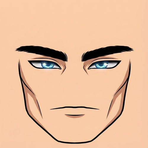 AI Design for make the face look more masculine looking and change absolutely nothing else