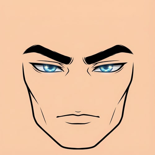 AI Design for make the face look more masculine looking and change absolutely nothing else DO NOT ADD ADDITIONAL FEATURES, SIMPLY MODIFY EXISTING FEATURES