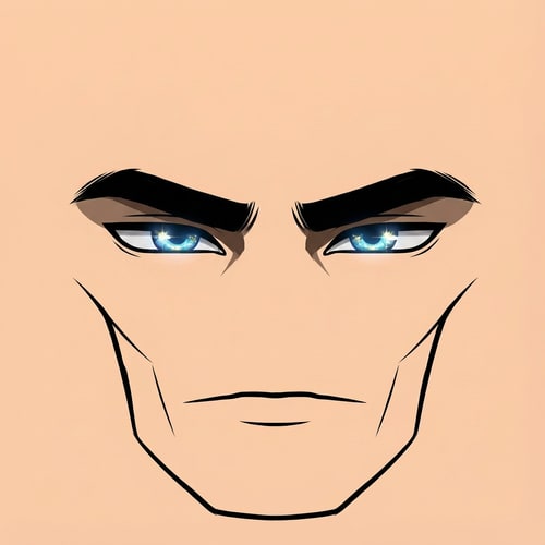 AI Design for make the face look more masculine looking and change absolutely nothing else DO NOT ADD ADDITIONAL FEATURES, SIMPLY MODIFY EXISTING FEATURES