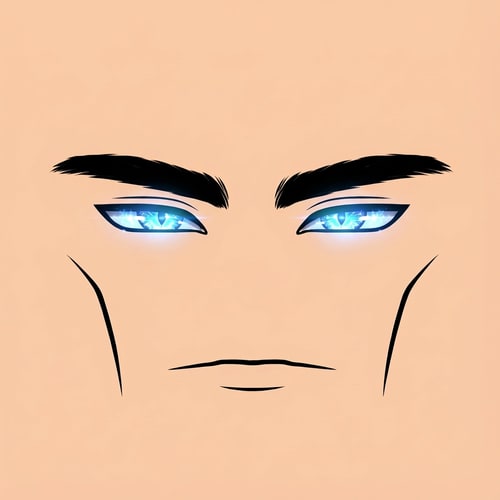 AI Design for make the eyes look cooler and change absolutely nothing else