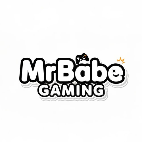 AI Design for Design a creative and fun logo for a gaming YouTube channel named "MrBabe Gaming".

Style:
Clean but slightly playful and full of personality. It should not look corporate or boring. The logo should feel fun, energetic, and eye-catching, but still simple and not childish.

Typography:
Use a bold, rounded, playful font with smooth curves. The letters should have slight character and uniqueness (not straight or stiff). 
Make the text feel alive, like it has movement or attitude.

Color:
Use solid colors only (no gradients, no neon). 
Use 2–3 colors max. Example: black + white + one fun accent color (like orange, yellow, or light blue).

Concept:
Focus on the name "MrBabe" and make it look like a fun gaming identity. 
You can slightly exaggerate or stylize letters (like making one letter tilted, stretched, or custom-shaped).

Depth:
Add a soft shadow or layered outline to give a slight pop-out effect (not heavy 3D, just enough to stand out).

Icon (optional):
You can add a small fun element like a mini controller, smiley, or spark effect — but keep it subtle and integrated into the text.

Composition:
Centered, clean, and readable even in small size (YouTube profile).

Overall Feel:
Fun, friendly, energetic, and memorable — like a cool gaming creator, not a serious company.

High quality, sharp, modern logo design.