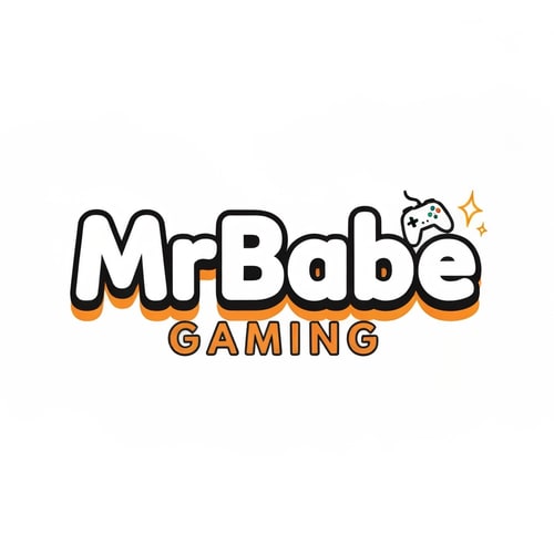 AI Design for Design a creative and fun logo for a gaming YouTube channel named "MrBabe Gaming".

Style:
Clean but slightly playful and full of personality. It should not look corporate or boring. The logo should feel fun, energetic, and eye-catching, but still simple and not childish.

Typography:
Use a bold, rounded, playful font with smooth curves. The letters should have slight character and uniqueness (not straight or stiff). 
Make the text feel alive, like it has movement or attitude.

Color:
Use solid colors only (no gradients, no neon). 
Use 2–3 colors max. Example: black + white + one fun accent color (like orange, yellow, or light blue).

Concept:
Focus on the name "MrBabe" and make it look like a fun gaming identity. 
You can slightly exaggerate or stylize letters (like making one letter tilted, stretched, or custom-shaped).

Depth:
Add a soft shadow or layered outline to give a slight pop-out effect (not heavy 3D, just enough to stand out).

Icon (optional):
You can add a small fun element like a mini controller, smiley, or spark effect — but keep it subtle and integrated into the text.

Composition:
Centered, clean, and readable even in small size (YouTube profile).

Overall Feel:
Fun, friendly, energetic, and memorable — like a cool gaming creator, not a serious company.

High quality, sharp, modern logo design.