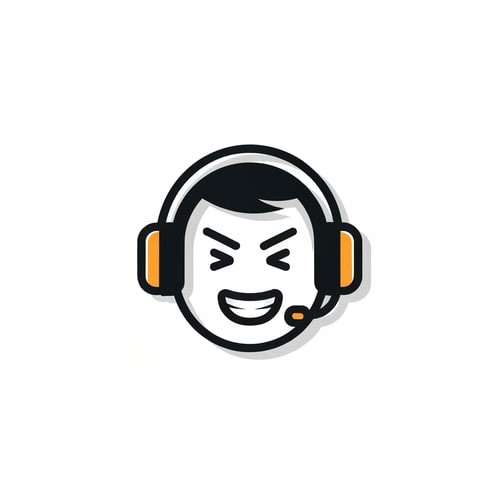 AI Design for Design a unique mascot-style logo for a gaming YouTube channel.

The logo should NOT be text-based. Instead, create a simple, memorable character/icon.

Concept:
A fun and slightly mischievous gamer character face with headphones. The character should have a playful smile and expressive eyes, giving a friendly but energetic vibe.

Style:
Minimal, clean, and slightly cartoonish but not childish. Keep it simple so it is easy to recognize even at small size.

Color:
Use solid colors only (no gradients, no neon). Limit to 2–3 colors with good contrast.

Design:
Focus on a strong silhouette and clear shape so the logo is easily recognizable.
Add a slight shadow or outline to make it pop, but keep it clean.

No text in the logo.

Overall feel:
Fun, memorable, and unique — something that can become a recognizable gaming identity.

High quality, sharp, centered composition.