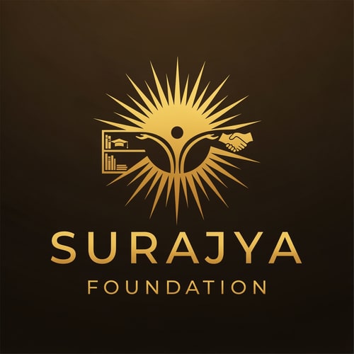 AI Design for Create a logo from scratch for Surajya foundation"Surajya" (pronounced Su-raaj-ya) translates most accurately to "Good Governance" or "Ideal State."
The word is derived from two Sanskrit roots:
"Su" (सु): Meaning good, virtuous, or beneficial.
"Rajya" (राज्य): Meaning kingdom, state, or rule.
1. Good Governance (Administration)
It refers to a system where the government or administration is transparent, accountable, and efficient. In a corporate sense, "Surajya" would imply ethical business practices and high-quality service to clients.
2. The Welfare State
It describes a land where the primary goal of the ruler is the well-being of the people. It isn't just about having power, but about using that power to ensure that every citizen is happy, safe, and prosperous.
3. Justice and Equality
"Surajya" implies a society where there is rule of law. No one is above the law, and justice is delivered fairly to everyone, regardless of their status.
Color : logo you can keep it in golden color with concept of sun
Educational servicesSocial welfare and supportSkill development and vocational trainingSports and cultureHealthcare