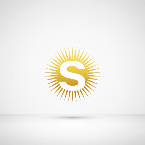 AI Design for 5. Monogram “S” with Solar Geometry ✧
Core idea: Keep it modern and versatile.
Visual approach:
Stylized “S” placed inside a golden sun
Or “S” formed using radial sun lines
Clean, scalable mark
Why it works:
Easy branding across documents, websites, seals
Corporate + institutional feel
Perfect if the foundation grows nationally