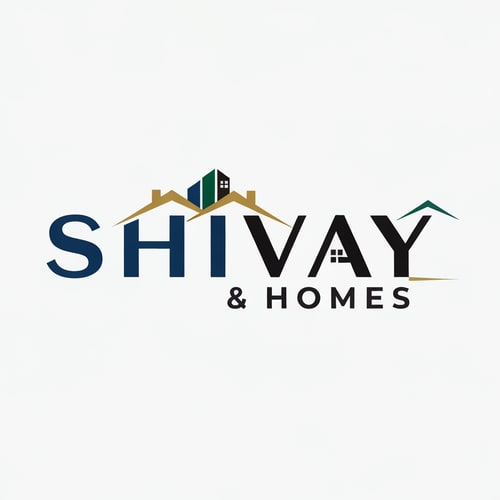 AI Design for "Design a modern and unique logo for a real estate brand named 'Shivay Homes' where the words 'Shivay' and 'Homes' are creatively merged into a single continuous wordmark. The typography should be elegant, premium, and slightly futuristic with smooth letter transitions. Incorporate subtle real estate elements like rooftops, buildings, or house outlines integrated seamlessly into the lettering. Use a sophisticated color palette such as deep blue, gold, black, or emerald green to convey trust and luxury. The design should be minimal yet distinctive, suitable for branding, signage, and digital use. Avoid clutter, focus on clean lines and a memorable identity."Generate variations (luxury, minimal, traditional, Vastu-inspired, etc.)
in  classy back grounf and unique formation