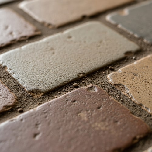 AI Design for REPLACE THE GREEN BETWEEN THE TILES TO MUD BROWN