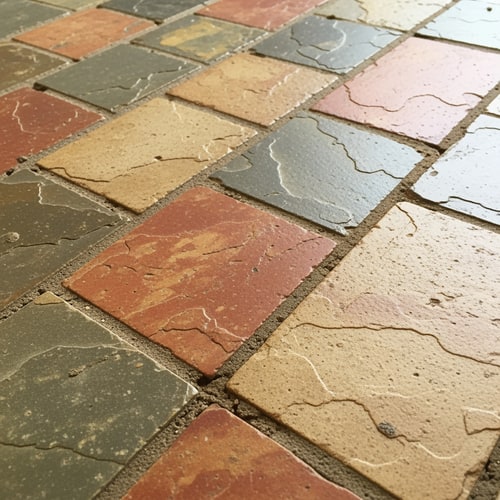 AI Design for REPLACE THE GREEN BETWEEN THE TILES TO MUD BROWN