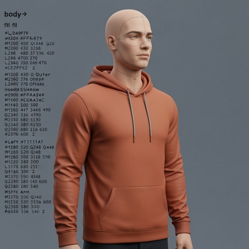 AI Design for <g id="body">

  <!-- Neck -->
  <path fill="#d49f79" d="M200 420 Q248 450 296 420 L296 470 Q248 500 200 470 Z"/>
  <path fill="#c27f62" d="M200 450 Q248 480 296 450 L296 470 Q248 495 200 470 Z"/>

  <!-- Hoodie Outer -->
  <path fill="#FF6A00" d="M120 480 Q248 440 376 480 L350 650 Q248 700 146 650 Z"/>

  <!-- Hoodie Shadow -->
  <path fill="#C94A00" d="M140 500 Q248 470 356 500 L340 640 Q248 680 156 640 Z"/>

  <!-- Hoodie Highlight -->
  <path fill="#FFA24C" d="M150 490 Q248 460 346 490 L330 600 Q248 630 166 600 Z"/>

  <!-- Inner Hoodie -->
  <path fill="#1a1a1a" d="M180 500 Q248 480 316 500 L300 620 Q248 650 196 620 Z"/>

  <!-- Shirt -->
  <path fill="#111111" d="M200 520 Q248 500 296 520 L285 630 Q248 650 211 630 Z"/>

  <!-- Left Arm -->
  <path fill="#FF6A00" d="M120 500 Q90 550 140 600 Q170 580 160 540 Z"/>

  <!-- Right Arm -->
  <path fill="#FF6A00" d="M376 500 Q406 550 356 600 Q326 580 336 540 Z"/>

  <!-- Left Hand -->
  <ellipse cx="170" cy="580" rx="28" ry="22" fill="#d49f79"/>

  <!-- Right Hand -->
  <ellipse cx="326" cy="580" rx="28" ry="22" fill="#d49f79"/>

  <!-- Controller -->
  <g transform="rotate(-5 248 580)">
    
    <!-- Controller Body -->
    <rect x="180" y="550" rx="30" ry="30" width="136" height="60" fill="#222"/>

    <!-- Left D-Pad -->
    <rect x="200" y="570" width="20" height="6" fill="#fff"/>
    <rect x="207" y="563" width="6" height="20" fill="#fff"/>

    <!-- Right Buttons -->
    <circle cx="290" cy="570" r="6" fill="#FF6A00"/>
    <circle cx="305" cy="580" r="6" fill="#fff"/>
    <circle cx="290" cy="590" r="6" fill="#FF6A00"/>

    <!-- Analog Sticks -->
    <circle cx="235" cy="585" r="6" fill="#555"/>
    <circle cx="265" cy="585" r="6" fill="#555"/>

  </g>

</g>