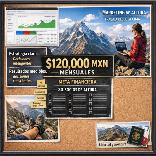 AI Design for EDITA ESTA IMAGEN CON LAS SIGUIENTES AJUSTES: QUITA CRECIMIENTO SOSTENIBLE, SISTEMAS AUTOMATIZADOS Y LO DE NO TODOS LLEGAN A LA CIMA , TAMBIEN QUITA LO DE ZONA DE IDENTIDAD HASTA MANTRA.QUITA LO DE ZONA MENTAL /EMOCIONAL Y MANTRA PRINCIPLA SOLO DEJA LA FRASE